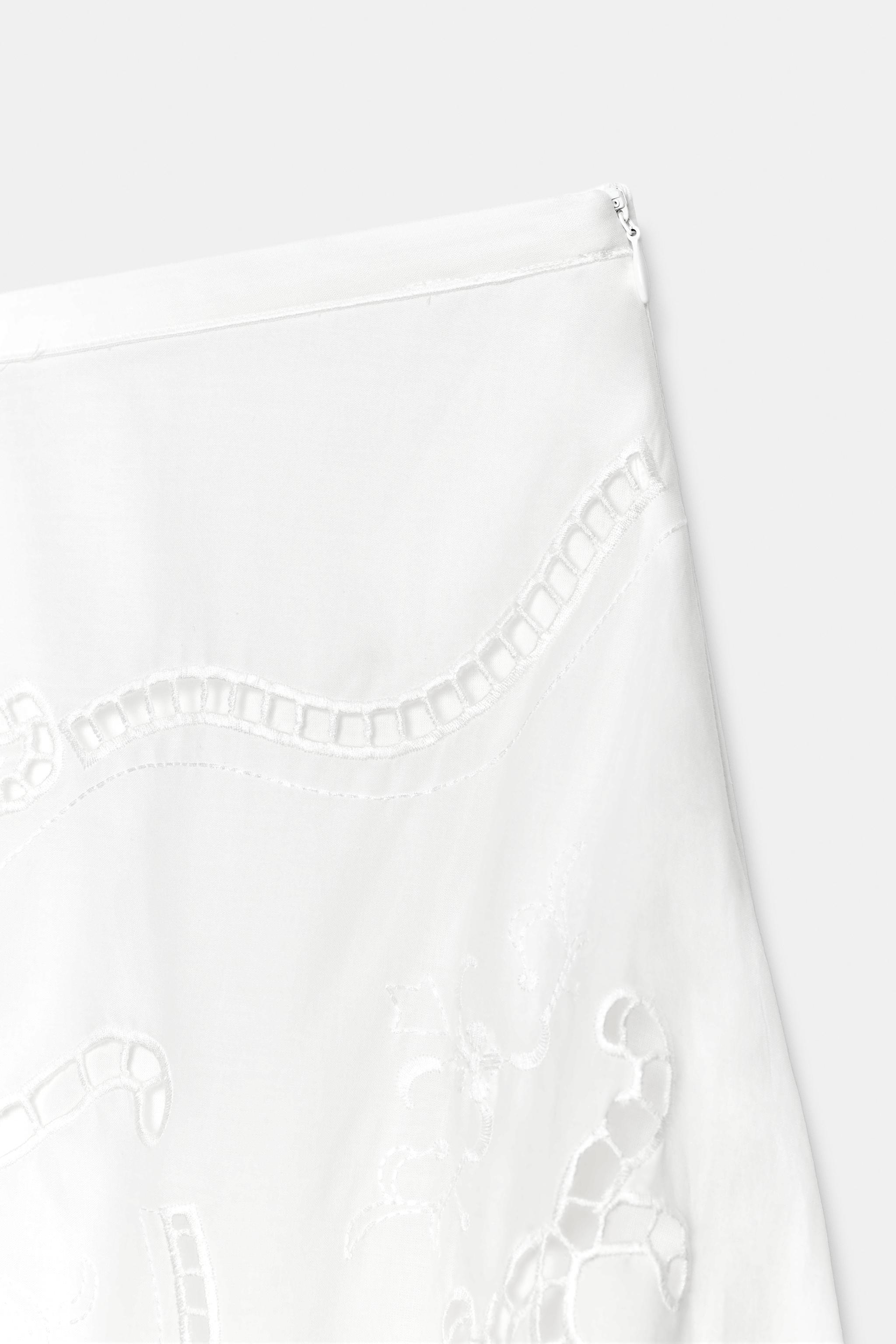 ZW COLLECTION EMBROIDERED ASYMMETRIC SKIRT
